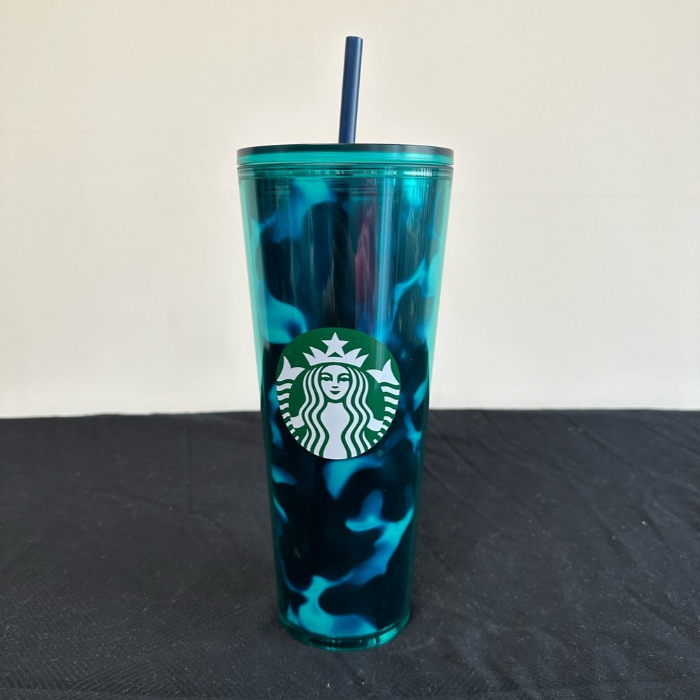 Starbucks Green Marble Tumbler